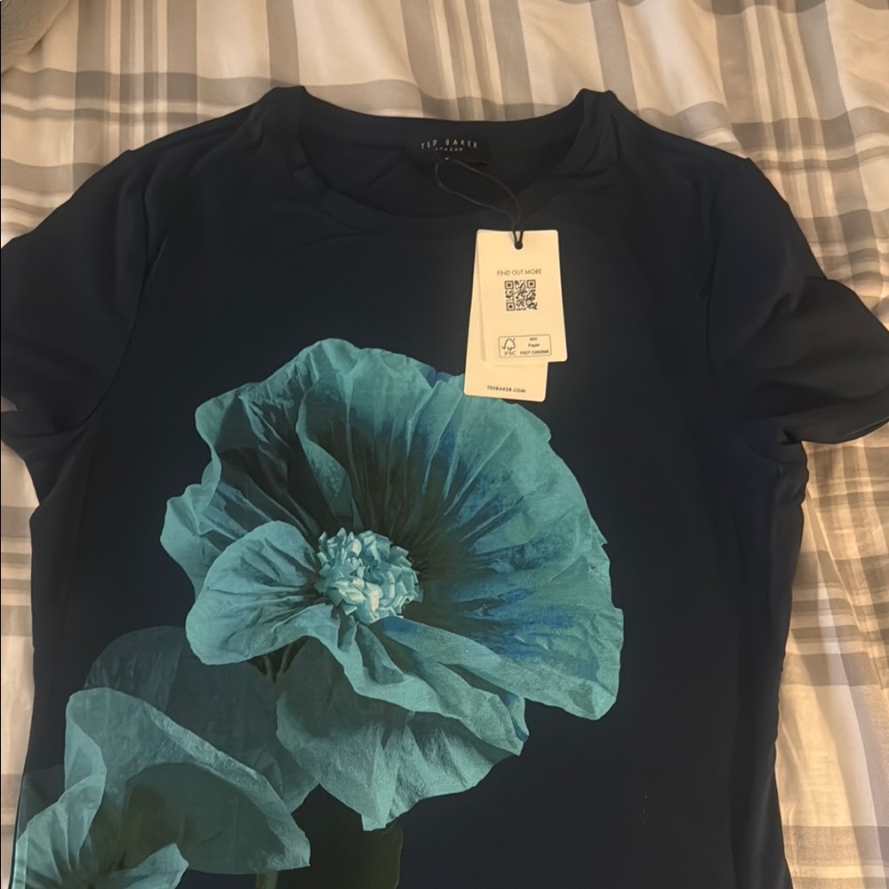 Ted Baker Black and Blue Short Sleeve Tee